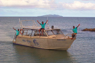 Aquatrek's Pacific Harbour diving day trip boat