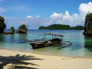 View from the Black Marlin beachfront, Central Sulawesi