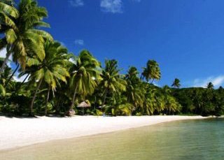 The beachfront at Papageno Resort, Kadavu Island, Fiji The beachfront at Papageno Resort, Kadavu Island, Fiji