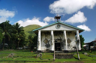 The only Church remaining in the Banda Islands. Legend has it that the clock stopped at the exact time the Japanese invaded during World War II - photo courtesy of Stefan