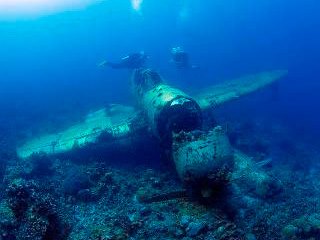 World War II wreck diving at Peleliu, Palau, Micronesia
