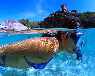 Snorkelling in the Similan Islands - photo coutesy of Marcel Widmer - www.seasidepix.com