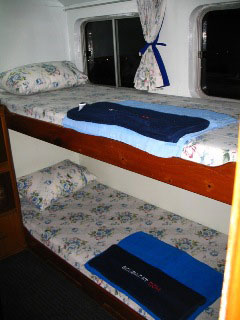 One of the Scuba Adventure's twin bunk cabins - photo courtesy of Victoria Rolinson