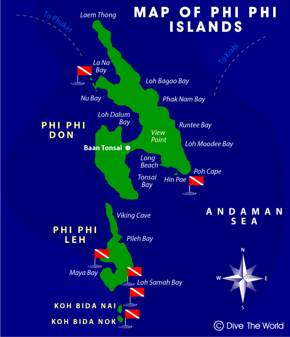 Map of Phi Phi Islands