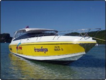 Phi Phi diving Speed boat, used for trips down to Hin Daeng Phi Phi diving Speed boat, used for trips down to Hin Daeng