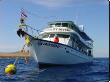 The West Coast Explorer at Elephant Head Rock, Similan Islands The West Coast Explorer at Elephant Head Rock, Similan Islands