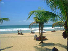 Bali is famous for white sandy beaches