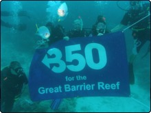 Australian Divers’ 350 protest to save coral