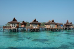 The beautiful Mabul Water Bungalows Resort