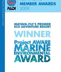 Matava Wins PADI Project AWARE Award Again!