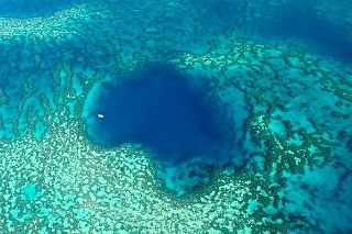 The Great Barrier Reef's Great Blue Hole, image courtesy of Johnny Gaskell