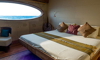 The gorgeous cabins on the luxurious Scubaspa Yang