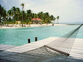 The view from your cabana at Turneffe Island Resort