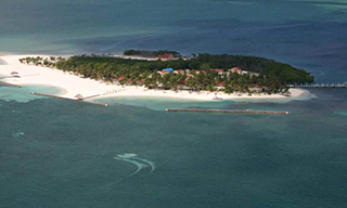 Aerial view of Turneffe Island