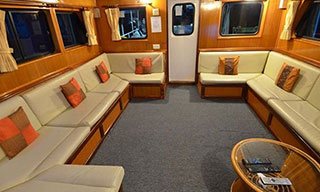 MV Andaman Tritan's comfortable saloon