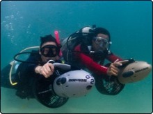 Loads of crazy fun stuff for divers to do at Borneo Divers Mabul Resort, Malaysia