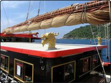 The main deck on The Junk - SY June Hong Chian Lee liveaboard in Similan