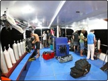 The dive deck on MV Sea Of Fantasy