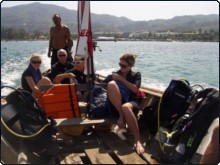 Students heading out for a day of PADI courses with Dive The World's Dive Centre in Phuket's warm waters