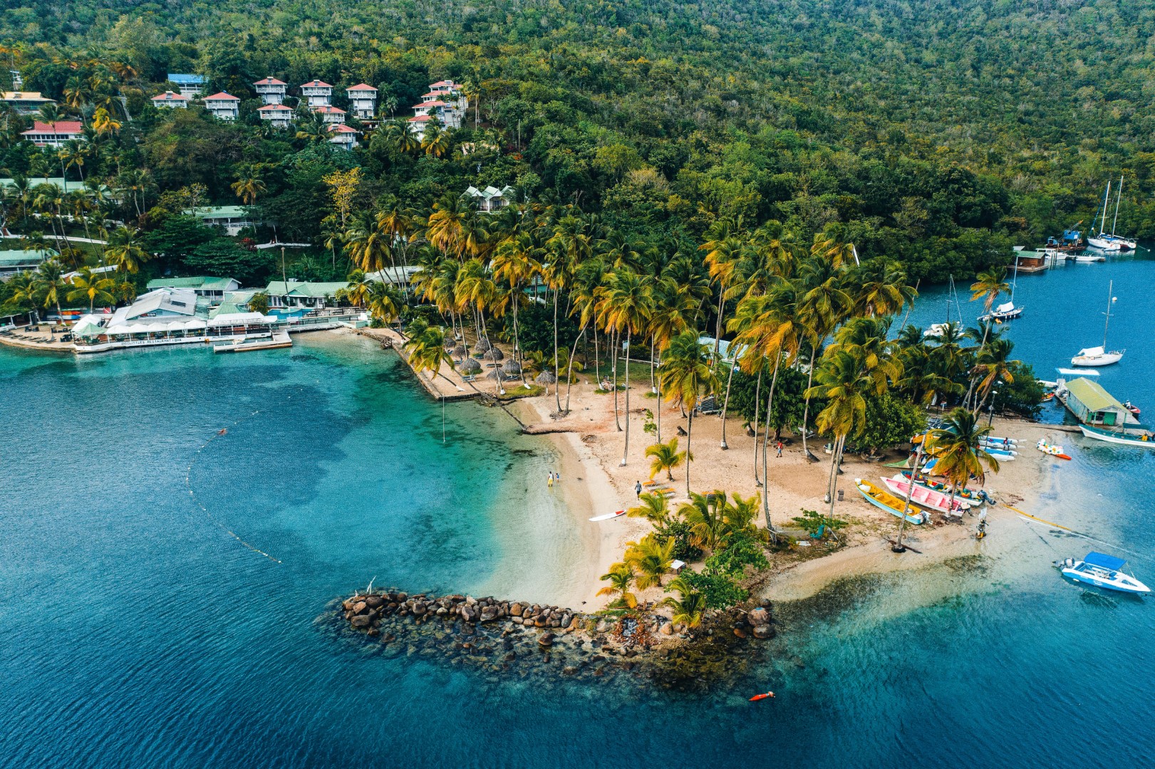 Marigot Bay, Saint Lucia, the quintissential Caribbean beach vacation - photo courtesy of Omar Eagle Clarke, Unsplash