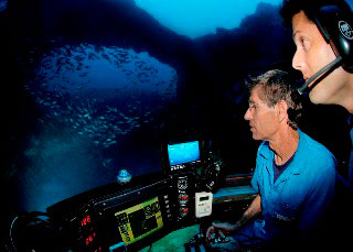 The view from the DeepSee Submersible sphere - photo courtesy of Undersea Hunter