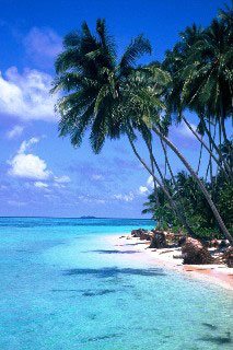 Beach scene on Mabul Island