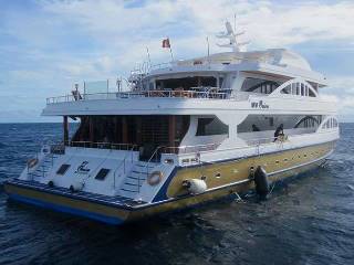 The impressive sight of MV Orion when returning from a dive