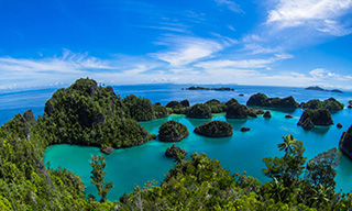 The incredible topside scenery of Raja Ampat