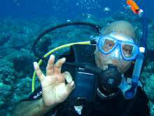 Nathan Kizhanatham diving in Bunaken, Indonesia