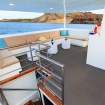 Comfortable open-air lounge at the stern