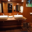 A bathroom of an Ocean Suite