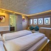 M/Y Blue's Master suite with double bed on the main deck