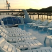 Reclining loungers on the sundeck