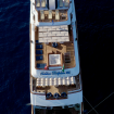 Overhead view of the yacht