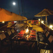 Moonlight dining on the moonlit sundeck