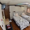 A Balcony Cabin with twin beds