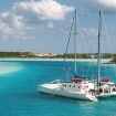 Cat Ppalu in a beautiful bay in the Bahamas