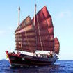 The authentic Chinese Junk sailing the Andaman Sea