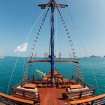 Take in the Indonesian sunshine on this phinisi schooner