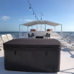 The hot tub on the Avalon III sundeck