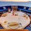 Candlelight dining during your Pelagian diving cruise