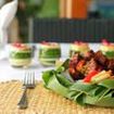 Sample fusion Fijian foods in the resort dining room