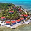 Aerial view of Turneffe Flats Resort